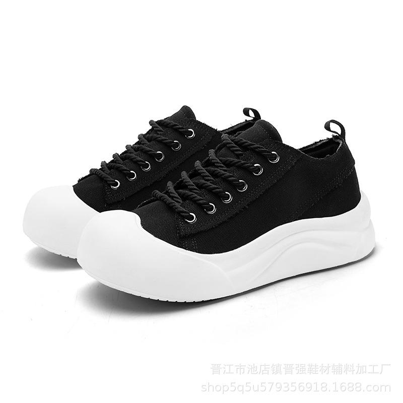 Ugly Cute Big Head Board Shoes Thick Sole Heightening Men's and Women's Shoes Thumb Eversion Wide Head Shoes Design Sense Casual Sports Shoes