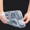 KAZHI Disposable Divided Plastic Meal Boxes with Lids