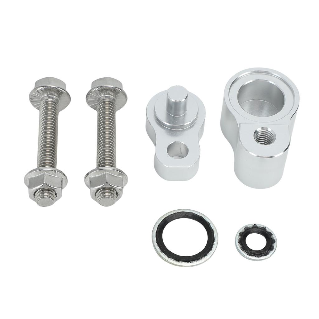 Rear AC Block Off Kit Line Terminator Aluminium Air Conditioning Elimination Kit with HNBR Sealing Gasket