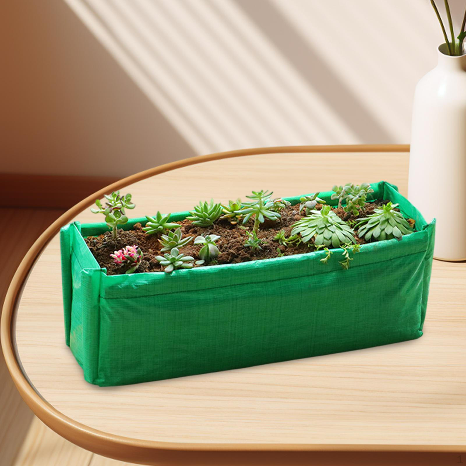 

Складной контейнер для растений для улицы, идеальный сад и патио 66cmx20cmx25cm_Green