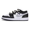 Jordan Air Jordan 1 Abrasion Resistant Slip Resistant Low top Vintage Basketball Shoes Men's Black White Gray 553558-131(Team85-)