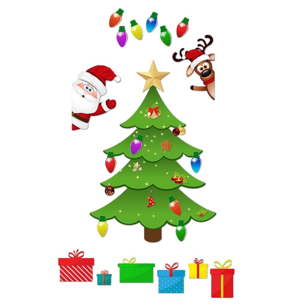 Christmas Refrigerator Magnets Xmas Tree Fridge Magnets Magnetic Christmas Tree Refrigerator Stickers for Refrigerator