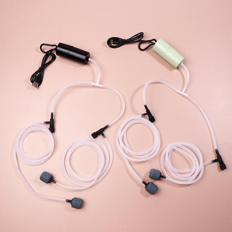 Aquarium Usb Oxygen Air Pump Fish Tank Portable Dual-Hole Silent Air Compressor Aerator Portable Mini Small Oxygenator
