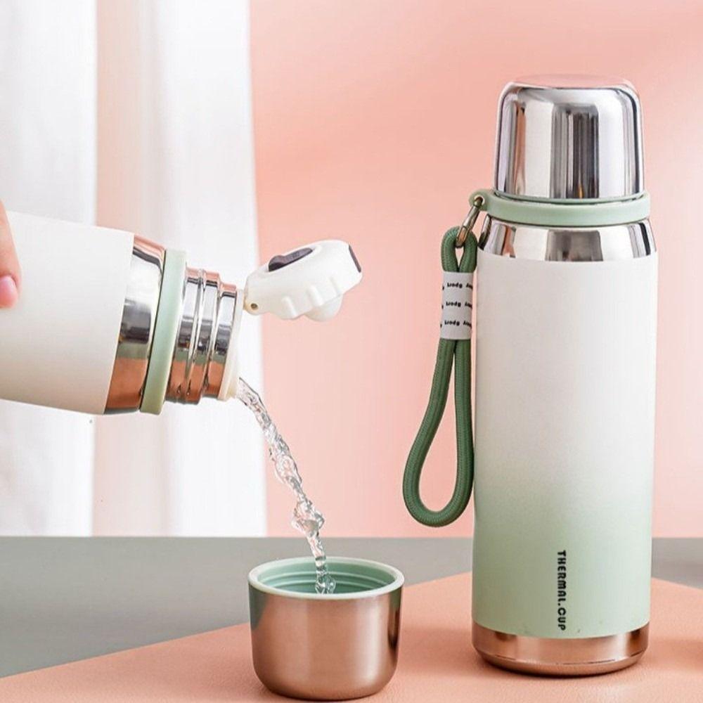 Stainless Steel Sport Thermal Cup Gradient Color Vacuum Flask Thermo Cup Student Outdoor Travel