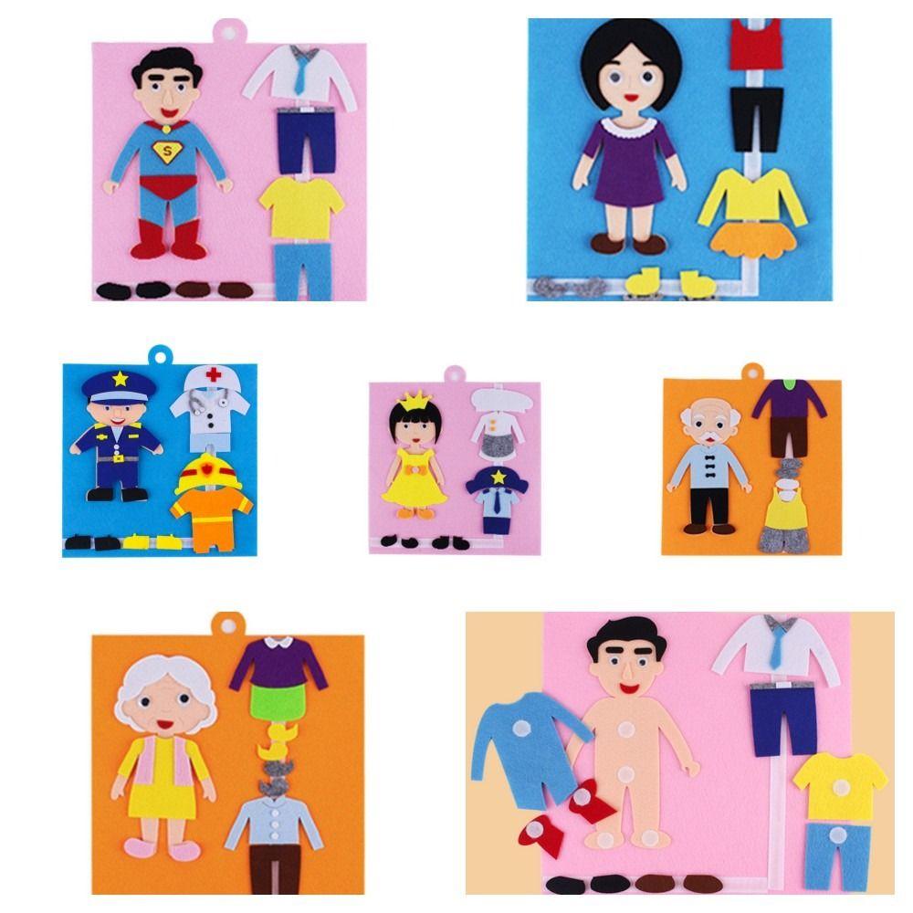 

Teaching Aids Change Clothes Game Toys Non-woven Fabric Kindergarten Teaching Aids Children Toys B