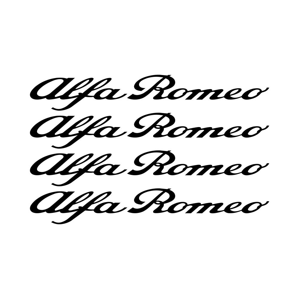 

4pcs Vinyl Car Wheel Rims Body Stickers Car Emblem Decoration Decals For Alfa Romeo 147 159 164 156 166 Stelvio Giulietta MiTo
