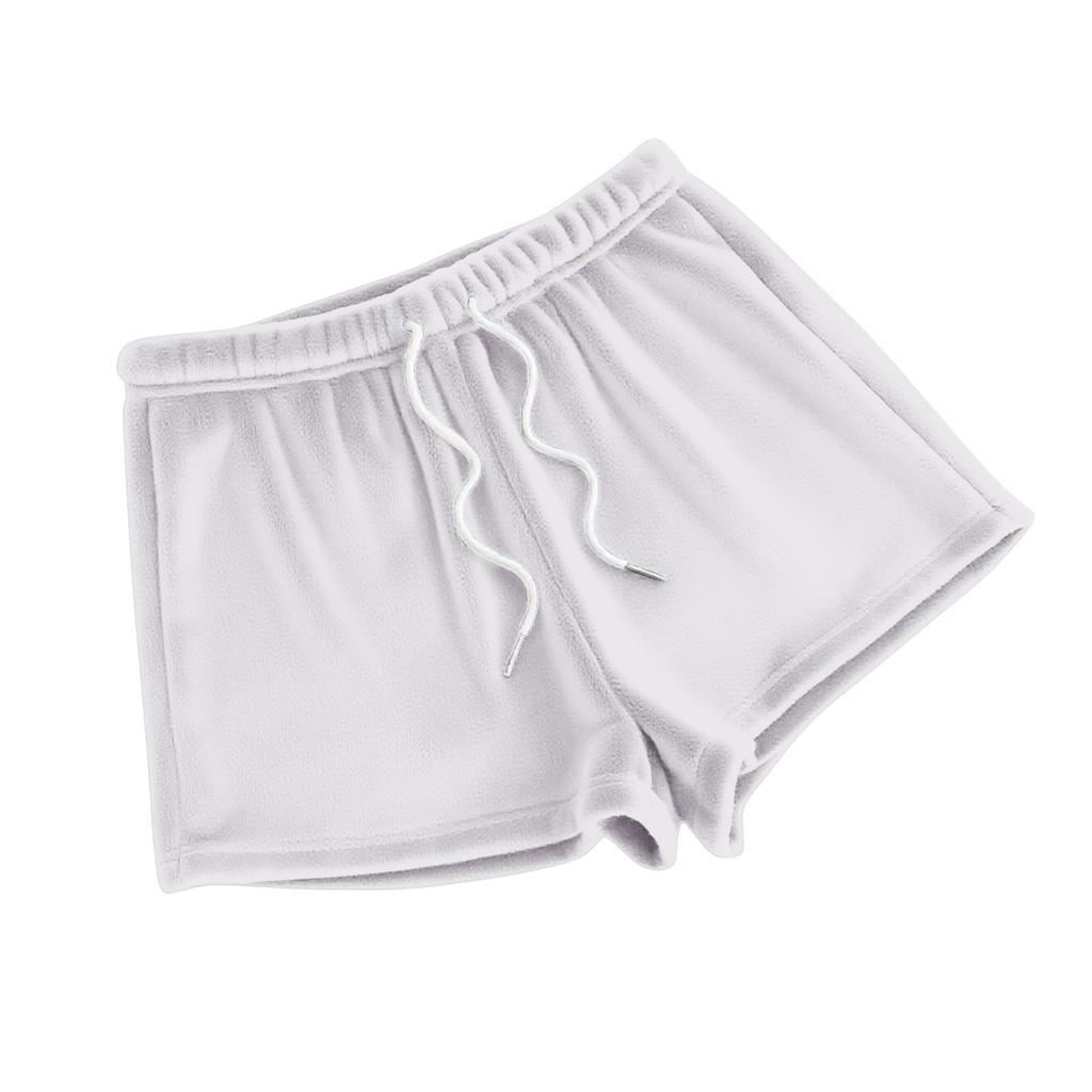 Women's Fashionable Loose-Fit Pyjama Shorts Plain-Coloured Casual Trousers