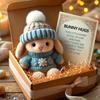 Soft Plush Easters Bunnies Decorative Box Soft Animal Plush Rabbit Key Rings For Memorable Gift Giving