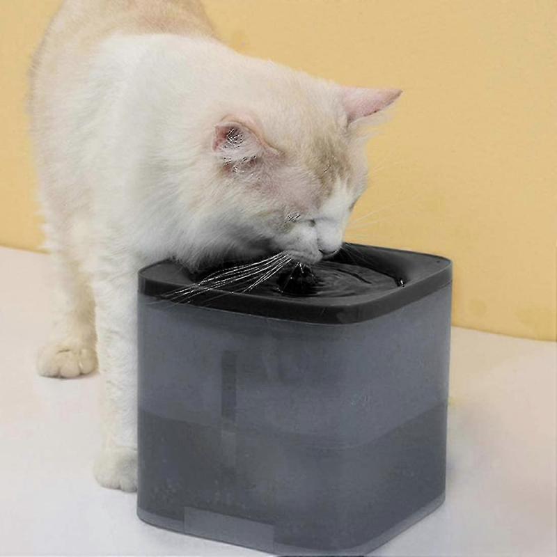 Cat Dog Water Fountain With Water Level Window Super Quiet European Standard Activated Carbon Filter Cotton Consumables