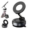 “Magnetic Car Phone Holder 360° Rotation Suction Cup Dashboard Windshield Mount”