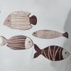 4Pcs/Set Wall Fish Decorations Coastal Wall Art Wooden Fish Retro Rustic Fish Wall Ornaments for Home Bedroom Beach House Decor