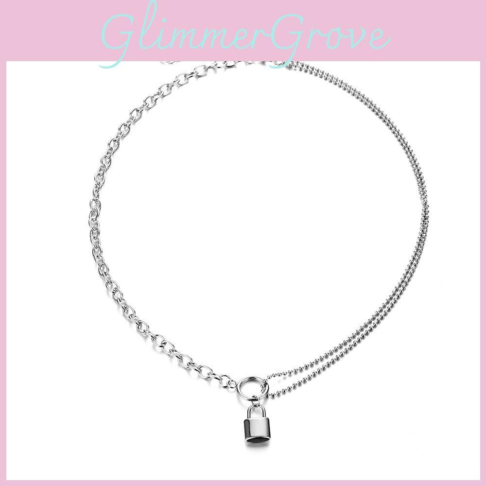 Fashionable Minimalist Alloy Lock Pendant Necklace For Women In Chic Packaging For Gifting