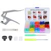 150set Mixed Color Snap Pliers Tool Resin Material Snap Buttons Kit  For DIY Crafting