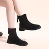 Loose Soft Leather Women's Boots Soft Elastic Sole Not Tired Feet Warm Breathable Thick Bottom Height Increase Fashion Comfortable Martin Boots