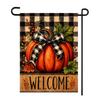 Durable Ornaments for Office Stacked Pumpkin Garden Flag, Burlap Look Fall Outdoor Decor, Festive Party Supplies Home Double Sided Holiday Yard