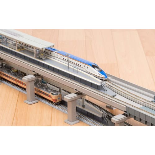 TOMIX N Gauge Elevated Double-Track Station Set, Rail Pattern HB-B 91043, Model Railroad Supplies