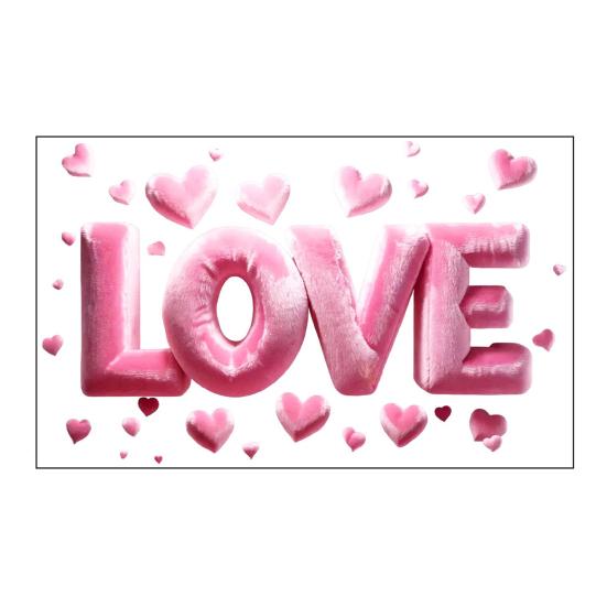 

День Святого Валентина Наклейка на вікно Знімна Водонепроникна ПВХ Рожевий Бант Лист Кохання Серце Статична Наклейка на Скло Весілля Святкова Вечірка Декор Вікна Наклейка A