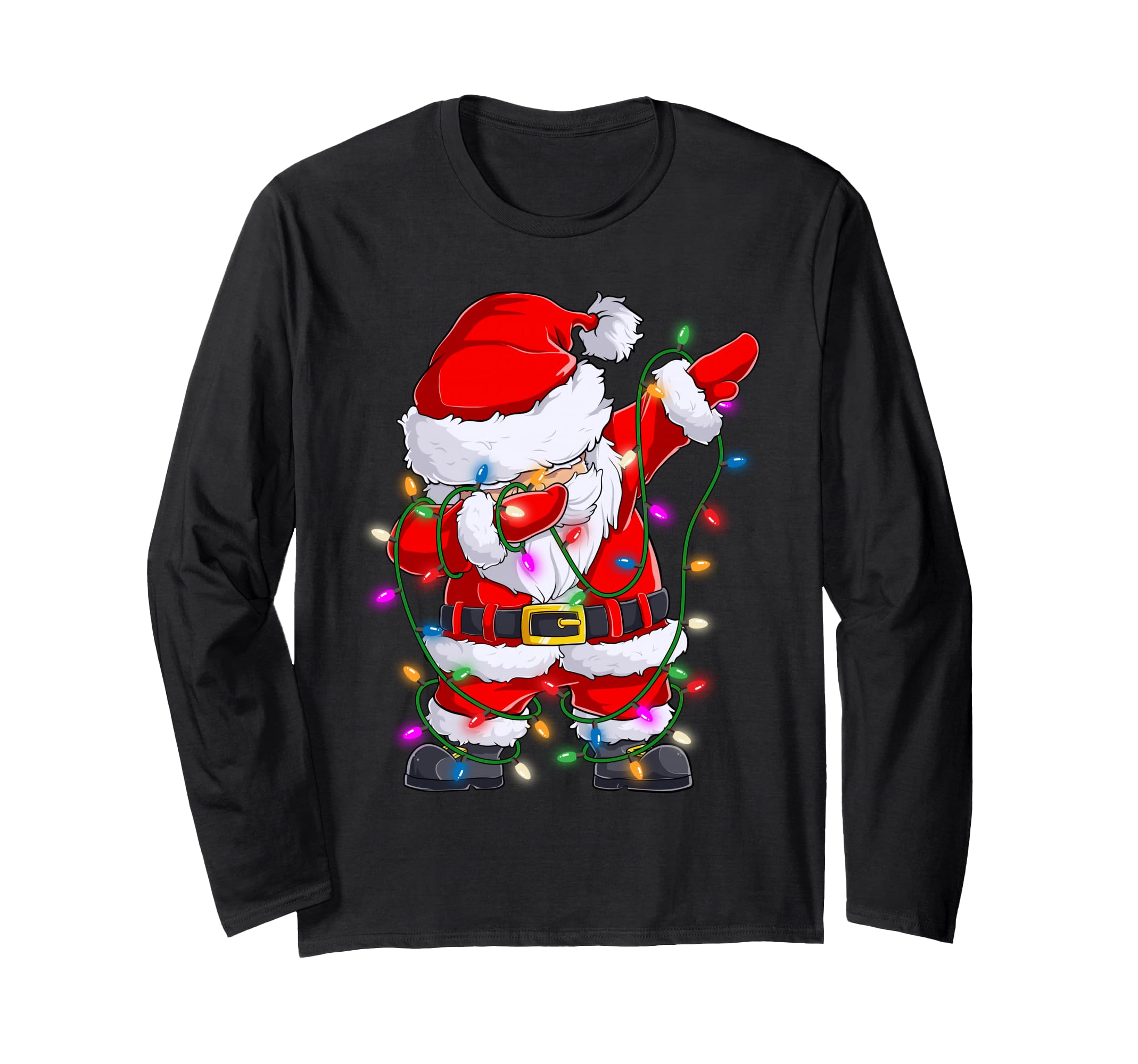 Dubbing Christmas Ugly Christmas Sweater Santa Dub Squad Kids Boys Long Sleeve T-Shirt
