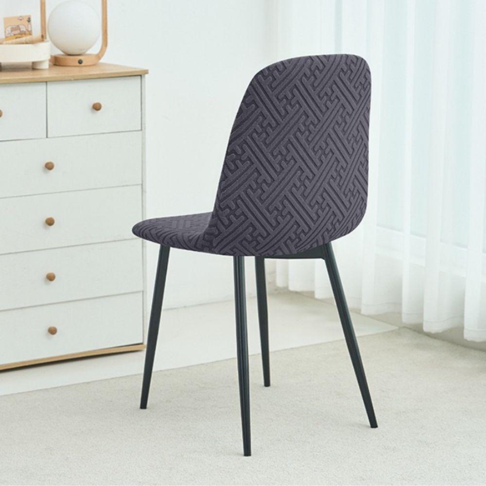 High Back Dining Chair Cover Elastic Spandex Jacquard Chair Cover Stretch Chair Cover  Dining Room