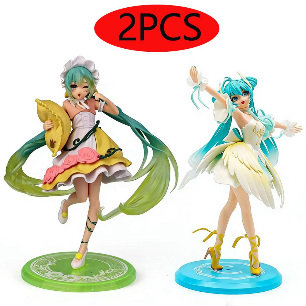 Hatsune Miki Anime Character Kawaii Pvc Model Standing and Sitting Doll Action Doll Collection Decorations Christmas Toys Gifts