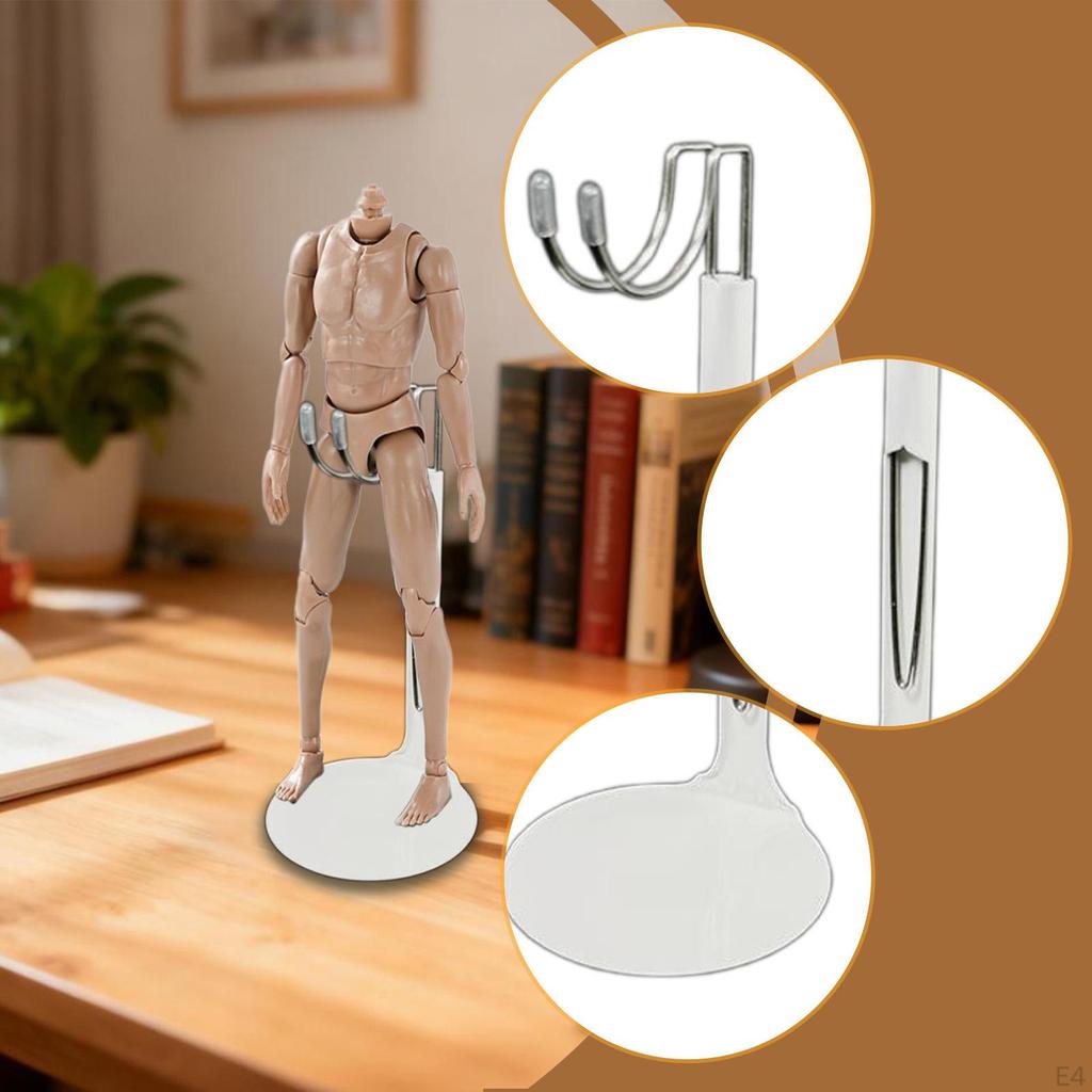 1/6 Action Figure Stand Doll Stand,Portable,Collection for 12 Inch Figures Adjustable Height Display