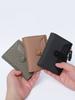 Stylish Mini Women's Wallet / Premium PU Leather Bi-fold Credit Card Holder Minimalist Solid Color Portable Zippered Coin Purse