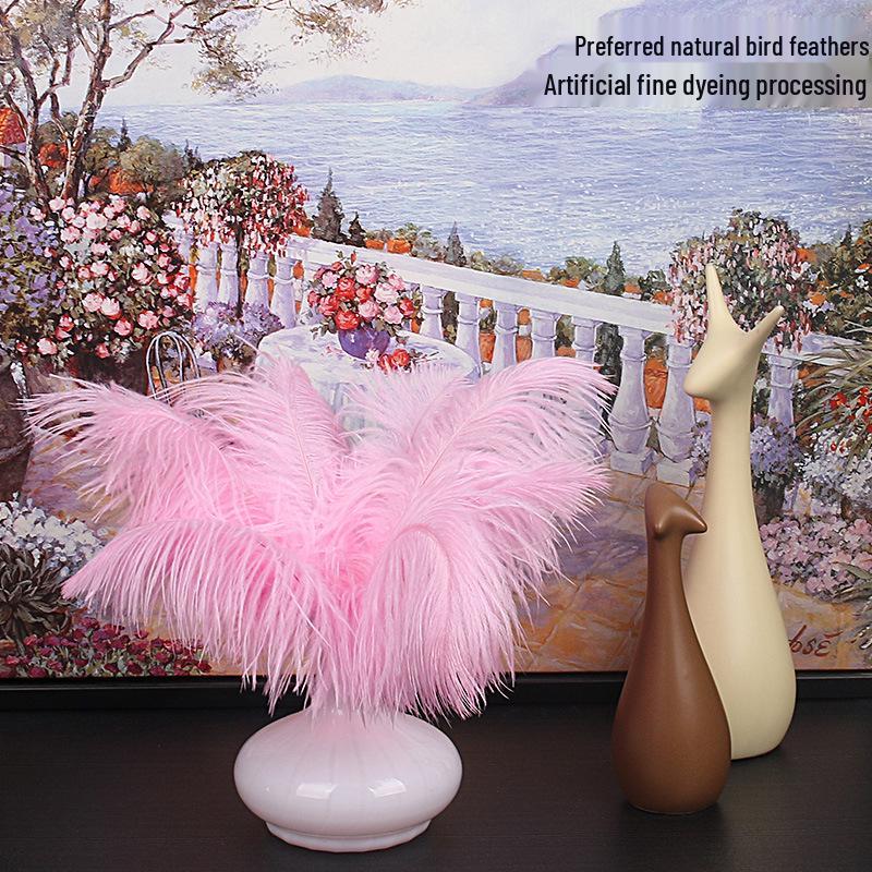 25-30cm Large Ostrich Feather for Wedding Bouquet or Photo Decoration