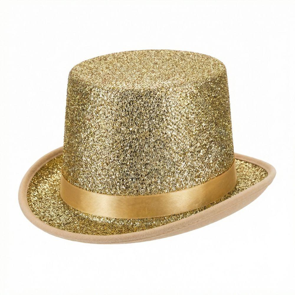 

Retro Glitter Top Hat Multicolor Durable Lightweight Glittering Magician Hat British Style Polyester Bowler Jazz Hat Performance