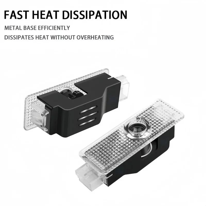 2pcs New LED Car Door Welcome Courtesy Lamp Projector Light For BMW 50th F12 F13 F30 E60 E65 E66 E63 F01 F02 X1 X3 4 5 6 7 Serie
