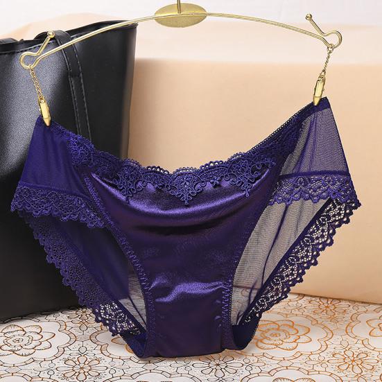 Dámské kalhotky Trendy Sexy Perspektiva Tenké Pohodlné Uvnitř Nošení Nylonová Krajka Šití Dámské Kalhotky Doplňky na spaní