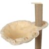 Cat Tree Multilevel Cat Climbing Tower Hemp Cable Covered Scratching Post with Hammock Dangling Toy