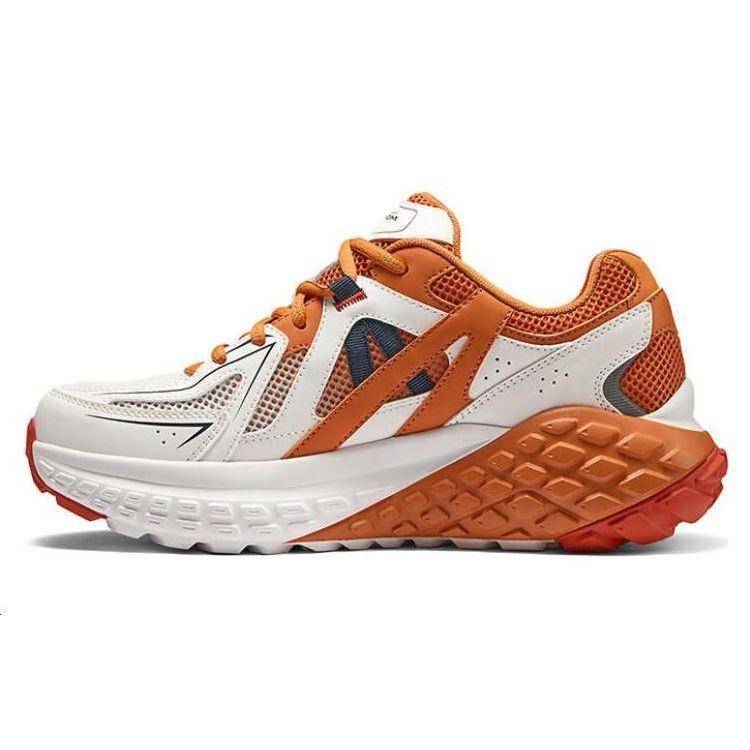 Skechers Monster Fabric Synthetic Leather Comfortable Breathable Shock Absorbing Durable Low Top Casual Shoes Men sneaker White Orange 232746-WOR 39.5