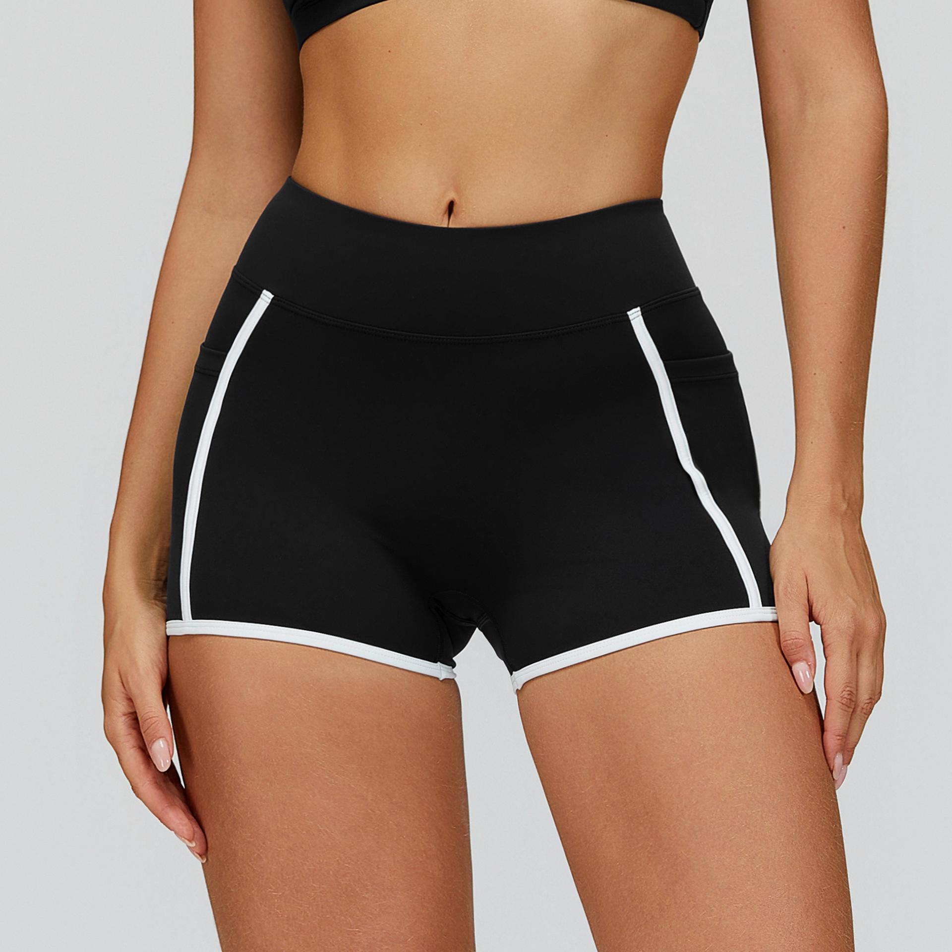 Dare to Show Cross-Border Nude Feel Yoga Color Block Sports Shorts 2501 Small