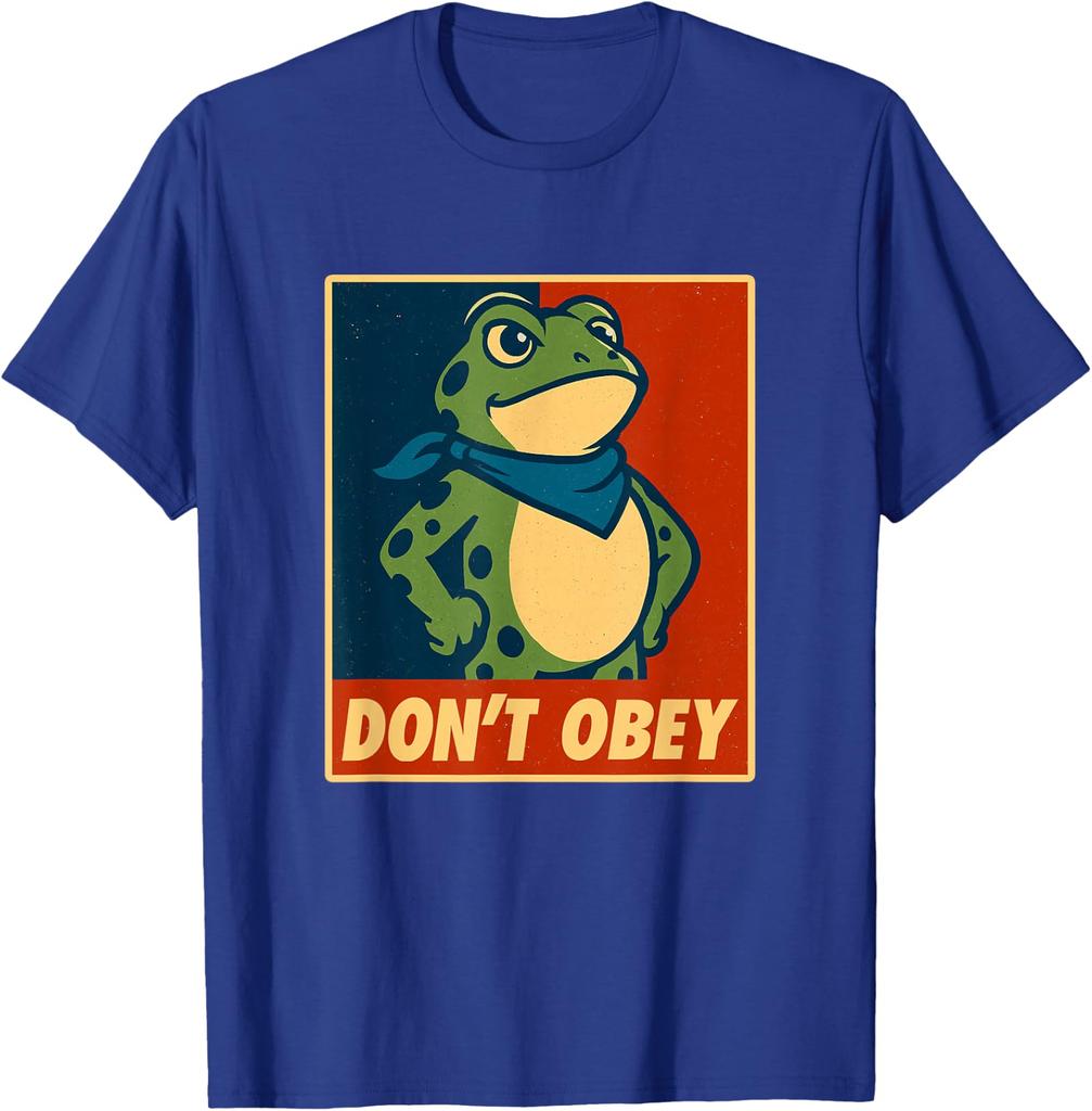 Don't Obey Frog Retro Protest Poster Design Resist Unisex T-Shirt 9