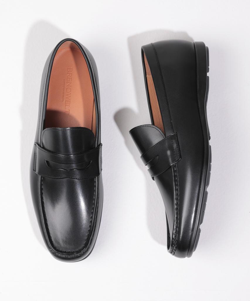 Brenowelt Black Driving Penny Loafers 1100