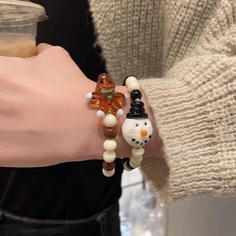 Christmas Themed Bracelet Gift for Best Friend Perfect for Peaceful Night Jewelry