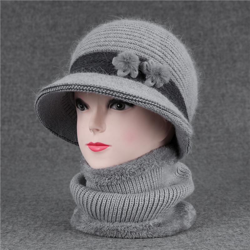 Winter Mother Hat Female Warm Versatile Grandma Basin Hat Velvet Cycling Cold Bucket Hat