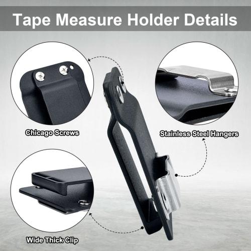 Healvaluefit Tape Catcher Belt Tape Measure Holder, Discreet Tape Measure Belt Clip, Fits Tool Belts and Tape Accessories Up To 2 Inches