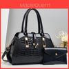 Stylish Large Capacity Crocodile Pattern Pu Handbag With Shiny Finish And Versatile Colors