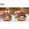 Monchhichi Round Small Hanging Bag With Zipper Cute Wallet Storage Mini Monchhichi Backpack Charm Cute Plush Monchichi Gifts