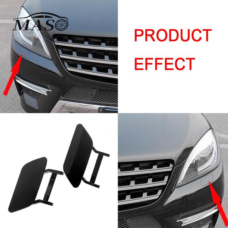 1 Pair Headlight Washer Nozzle Cover Left Right for Mercedes-Benz W166 ML-Class ML 350/550 2012 2013 2014 2015 A1668600108