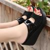 Summer New Women's Sandals Fashion Sequins High Heels Outdoor Sandals Ladies Wedge Heel Platform Slippers
