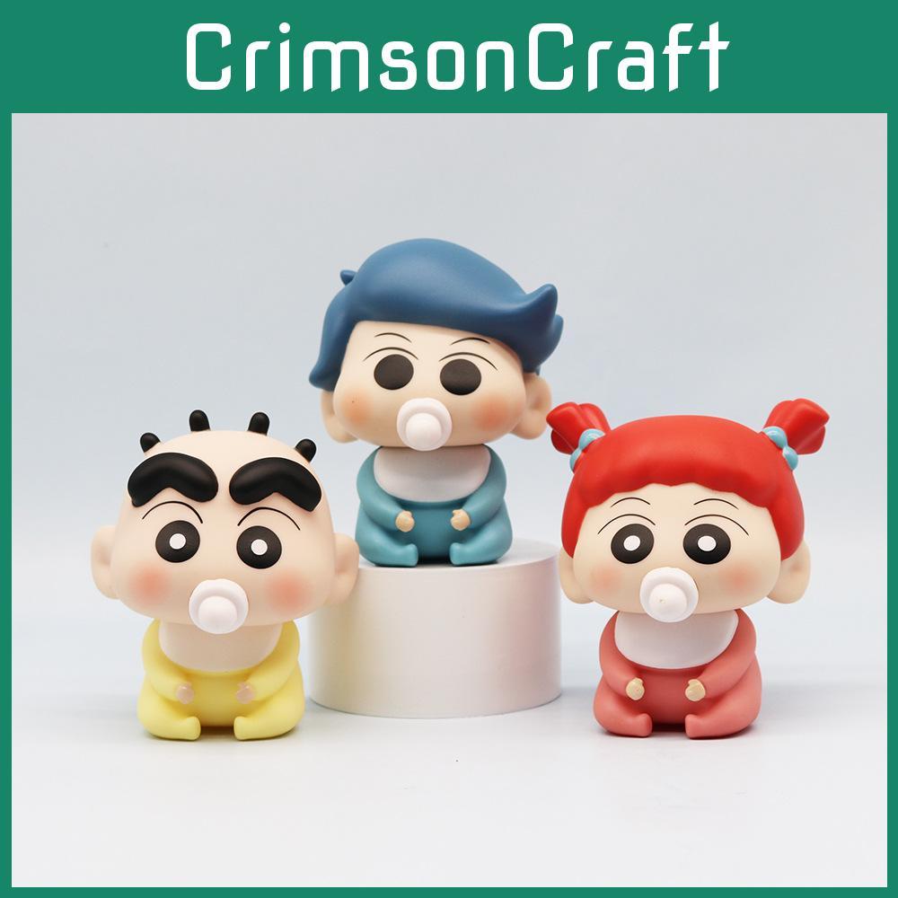 Shinchan 5pcs Crayon Handmade Cartoon Model Furniture Decor Desktop Ornaments