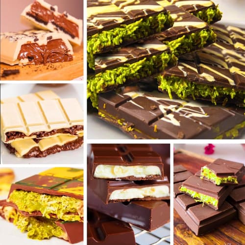 DEVENTORZ Chocolate Bar Molds, Silicone Molds, Non-Stick Chocolate Molds, Flexible Silicone Candy Bar Molds, Heat-Resistant Baking Tools, Food-Grade S