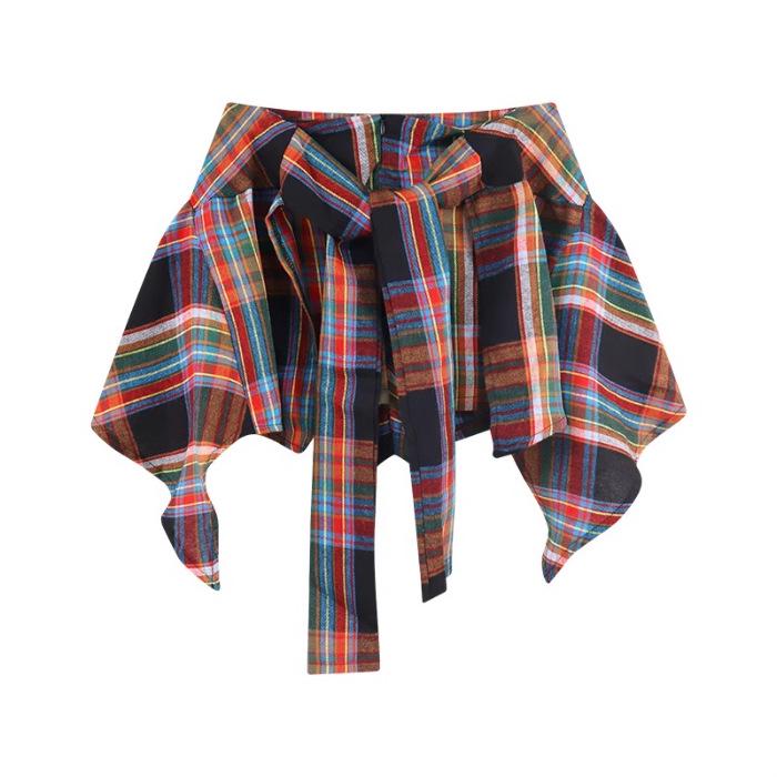 Women's Summer Plaid A-line Midi Skirt – High Street Hip Hop Jazz Dance Style
