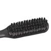 Double-Sided Comb Brush Black Small Beard Styling Brush Professional Shave Beard Brush Barber Vintage Oil Head Shape Carving Cleaning Brush