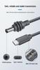 Gray Waterproof MiniDC to Type-C Male-to-Male Power Charging Cable for Outdoor Use