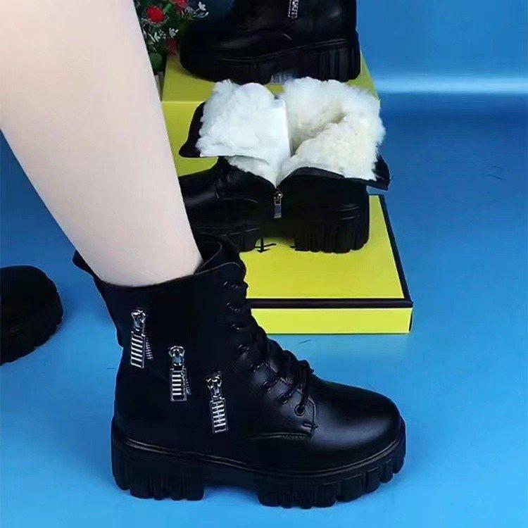 Snow Boots New Non-slip Winter Martin Boots Winter Velvet Warm Cotton Shoes Cold-proof Cotton Boots