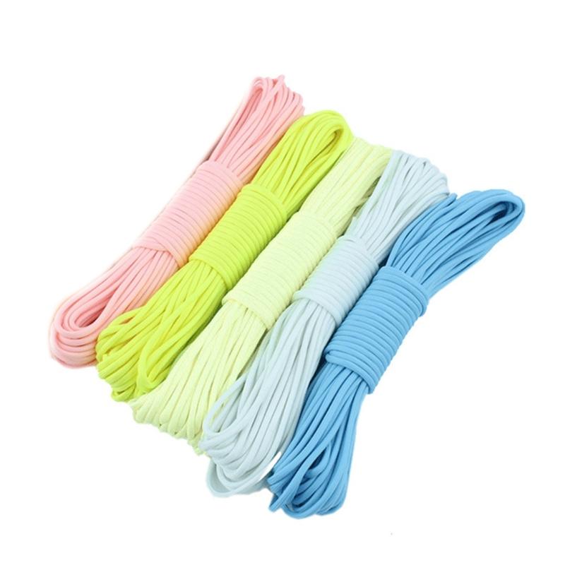 Outdoor Camping Luminously Rope 9 Strand Parachutes Cord Highly Strength Tent Rope Lanyards for Outdoor Use