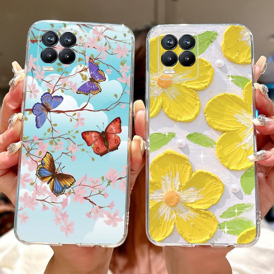 For Realme 8 4G Case Realme8 Pro RMX3081 Popular Fashion Painted Cover Soft Slim Phone Case For Realme 8 Pro Realme8 8i 4G Shell